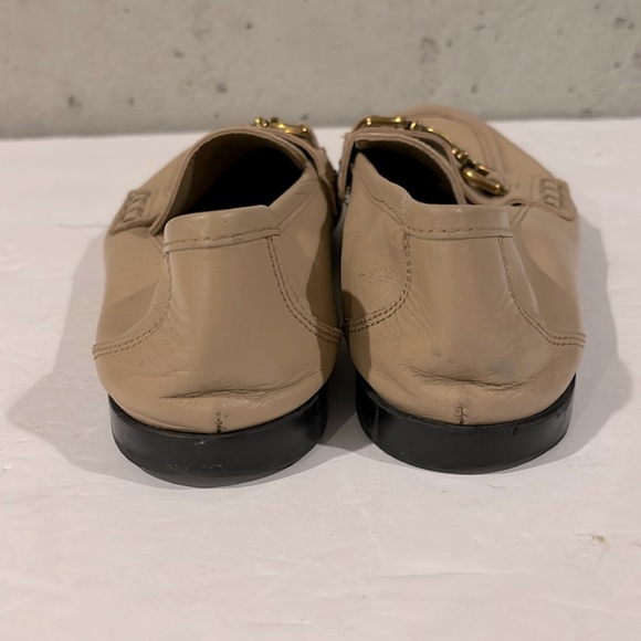 ZARA Tan Soft Leather Loafers With Brass Buckle in Vamp - Size 40 Euro - Picture 5 of 7